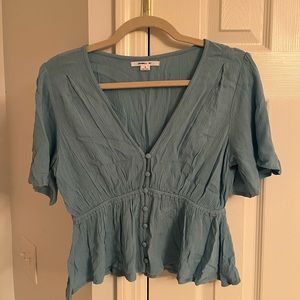 COPY - BLUE ONEIL BUTTON BLOUSE